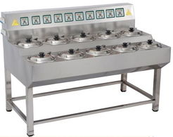 全现代数码版单层双排10头煲仔饭机 专业设备，高效烹饪之选